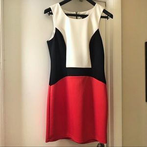 Bisou Bisou Ivory/Black/Coral Dress